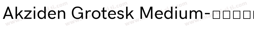Akziden Grotesk Medium字体转换